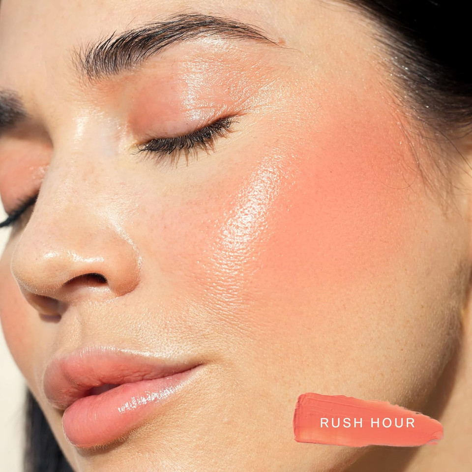 Tower 28 Beauty Beachplease Cream Blush For Cheeks And Lips - Multi-Purpose Lip And Cheek Tint In Sun-Kissed Peach Blush - For Sensitive Skin  Color Rush Hour, Luminous Finish