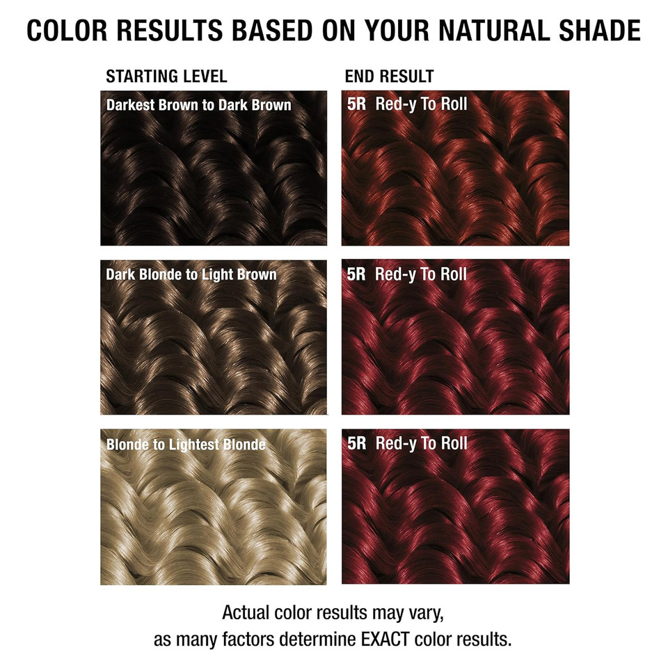 All About Curls 5R Red-Y To Roll (Light Brown With Cool Undertone) Permanent Hair Color (Prep + Protect Serum & Hair Dye For Curly Hair) - 100% Grey Coverage, Nourished & Radiant Curls