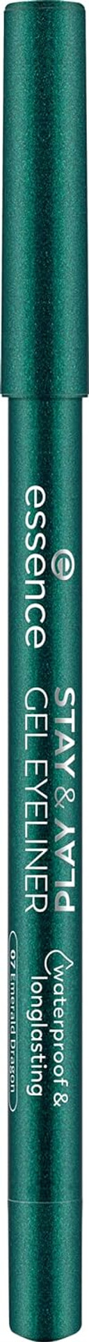 Essence | Stay & Play Gel Eyeliner | Super Soft Gel-Like Texture | Waterproof & Longlasting | Vegan & Cruelty Free (Emerald Dragon)07 | Emerald Dragon