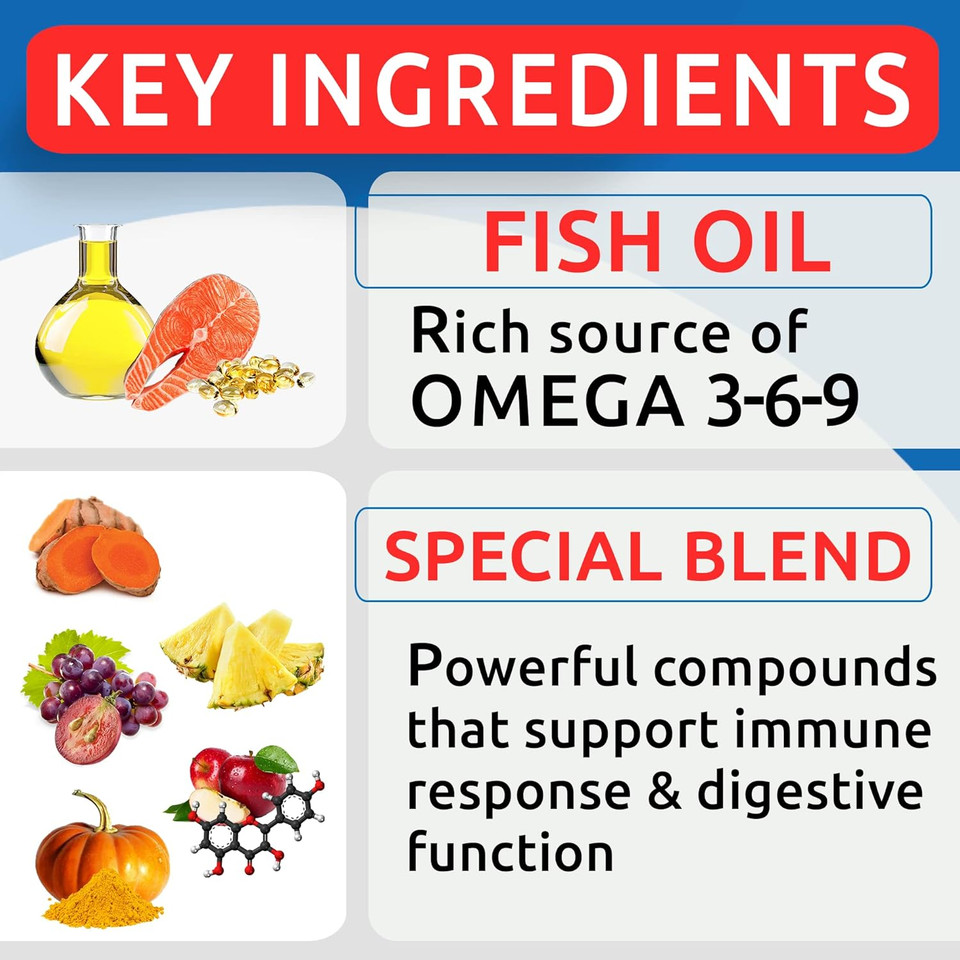 Allergy Relief + Omega 3 Bundle - Anti-Itch & Hot Spots + Skin Allergy - Omega 3 + Pumpkin + Enzymes + Epa&Dha Fatty Acid - Immune Supplement + Joint Health - 240 Chews + 360 Chews - Made In Usa