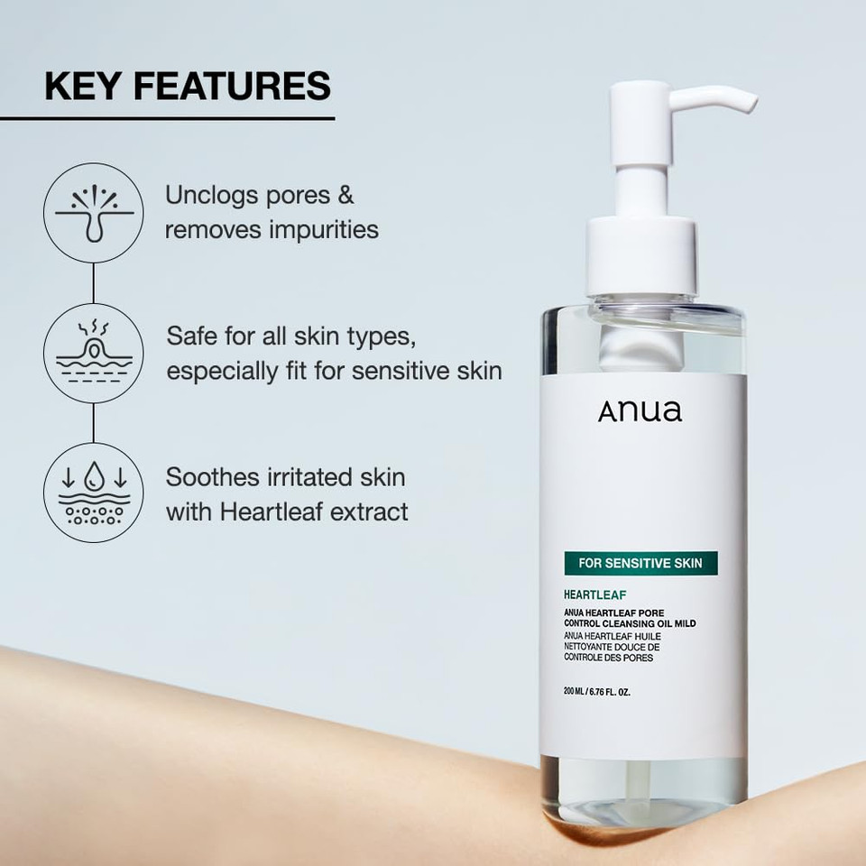 Anua Mild Double Cleanser Duo For Facial Cleansing : Heartleaf Pore Control Cleansing Oil Mild & Heartleaf Quercetinol Pore Deep Cleansing Foam For Double Cleansing, Blackhead Remover, Korean Skincare Anua Mild Double Cleanser Duo For Facial Cleansing : Heartleaf Pore Control Cleansing Oil Mild & Heartleaf Quercetinol Pore Deep Cleansing Foam For Double Cleansing, Blackhead Remover, Korean Skincare