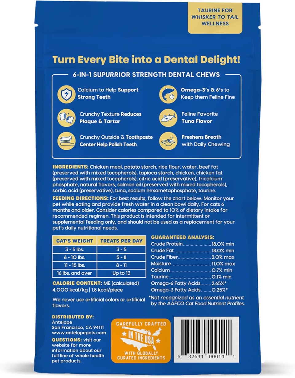 Ark Naturals, Kiss Me-Ow Strengthening Tuna Dental Chews, 3 Oz