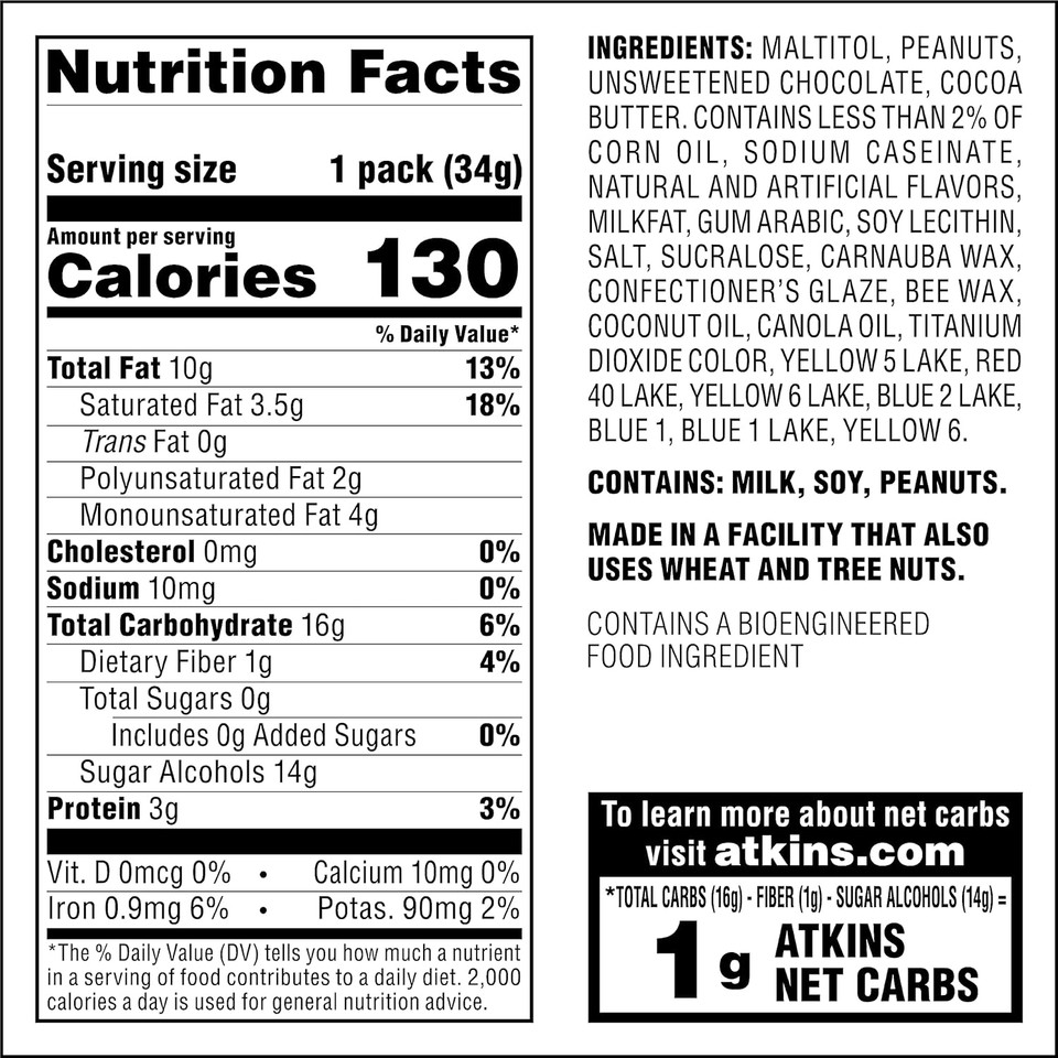 Atkins Pecan Caramel Clusters, Dessert Favorite, High In Fiber, Low Carb, 2G Sugar, 60 Count