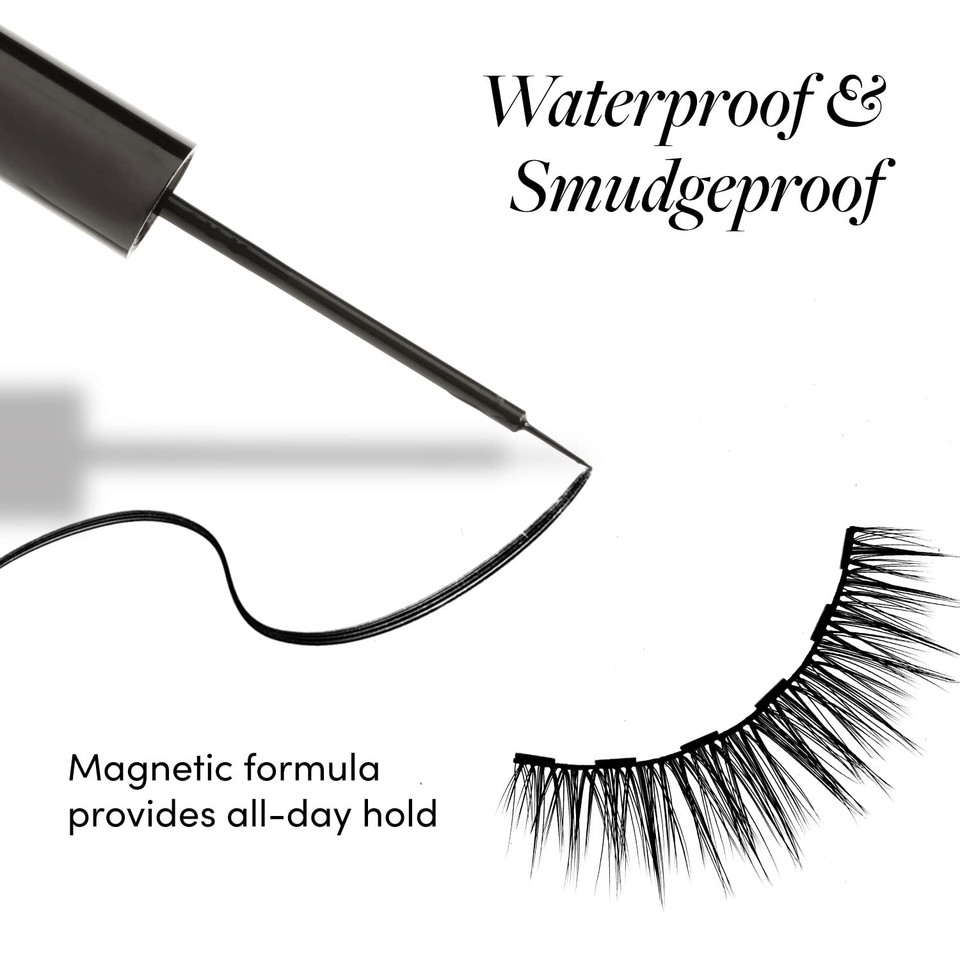 Glamnetic Magnetic Eyeliner - Black | Waterproof Liquid, All-Day Hold For Magnetic Eyelashes, Sweatproof, Paraben-Free - 7.5Ml0.25 Fl Oz (Pack Of 1)