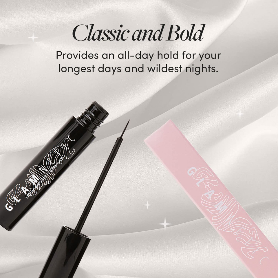 Glamnetic Magnetic Eyeliner - Black | Waterproof Liquid, All-Day Hold For Magnetic Eyelashes, Sweatproof, Paraben-Free - 7.5Ml0.25 Fl Oz (Pack Of 1)