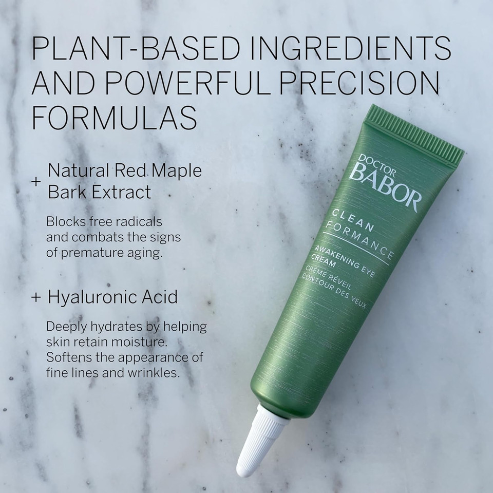 Babor Cleanformance Awakening Eye Cream, Moisturizes Under Eyes, Smooth Lines & Reduce Bags And Puffiness, Lightweight Luminous Reflect To Conceal Dark Circles, 0.5 Oz