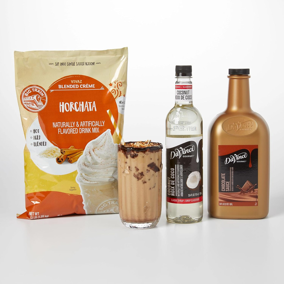 Big Train And Davinci Gourmet Shaken Toasted Coconut Iced Latte Bundle Pack