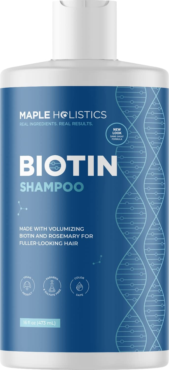 Biotin Volumizing Shampoo For Fine, Thinning Hair - Sulfate-Free With Tea Tree And Rosemary Oils, Plus Hair, Skin And Nail Vitamins
