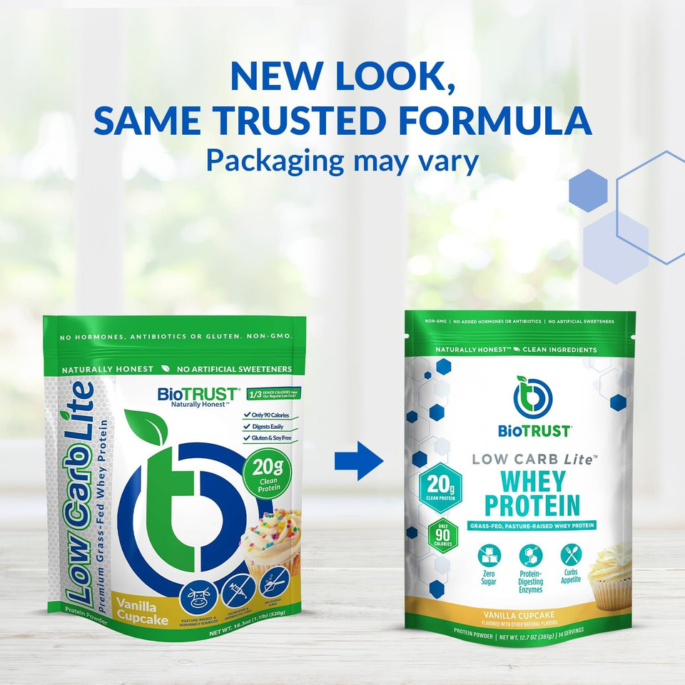 Biotrust Low Carb Lite, Low Calorie Protein Powder  Low Carb, Sugar Free, Low Sodium, Keto Protein Powder  20G Grass-Fed Whey Protein Isolate With Digestive Enzymes  Unflavored, 14 Servings