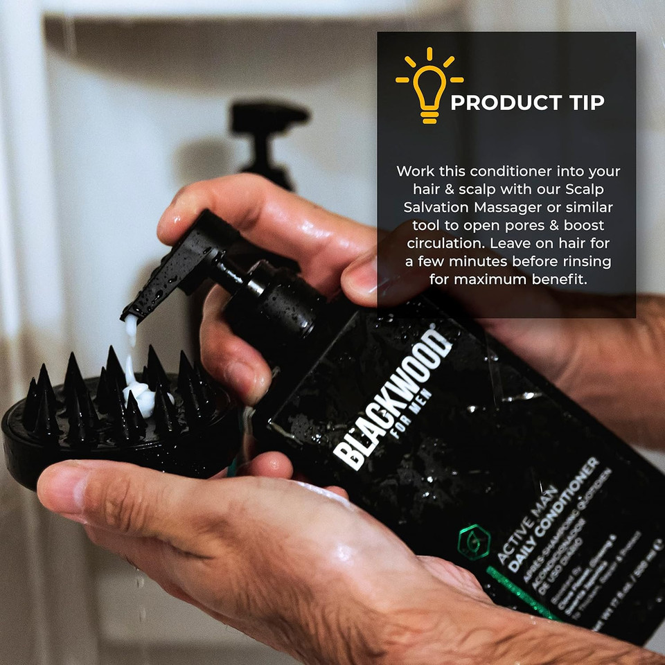 Blackwood For Men - Active Man Daily Conditioner (17 Oz), Thickening Shampoo (17 Oz), & X-Punge Foaming Face Wash (4.55 Oz) - Vegan, Natural Hair Care To Combat Hair Loss & Dandruff. Sulfate-Free, Par Blackwood For Men - Active Man Daily Conditioner (17 Oz), Thickening Shampoo (17 Oz), & X-Punge Foaming Face Wash (4.55 Oz) - Vegan, Natural Hair Care To Combat Hair Loss & Dandruff. Sulfate-Free, Par