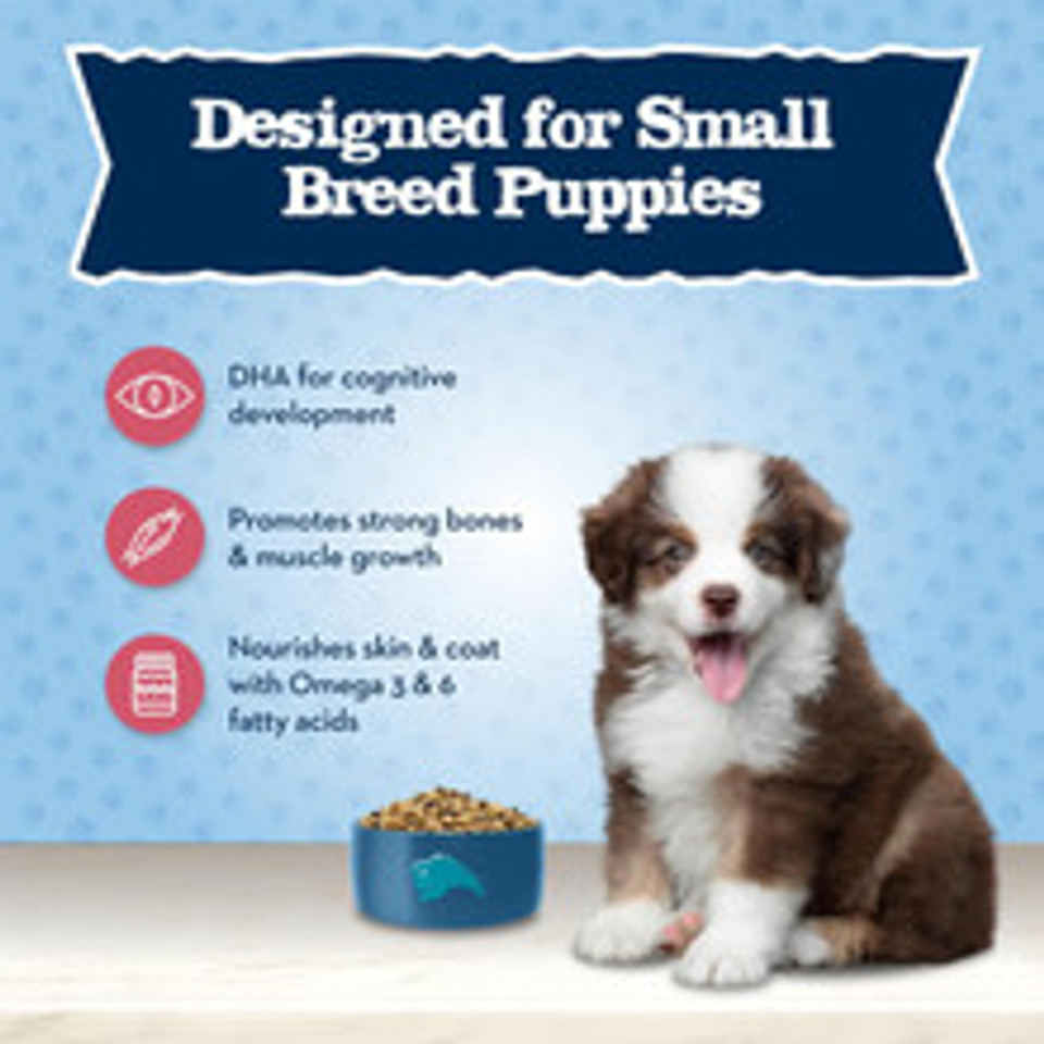 Blue Buffalo Baby Blue Natural Small Breed Puppy Dry Dog Food, Healthy Growth Formula With Dha, Chicken And Oatmeal Recipe, 4-Lb. Bag