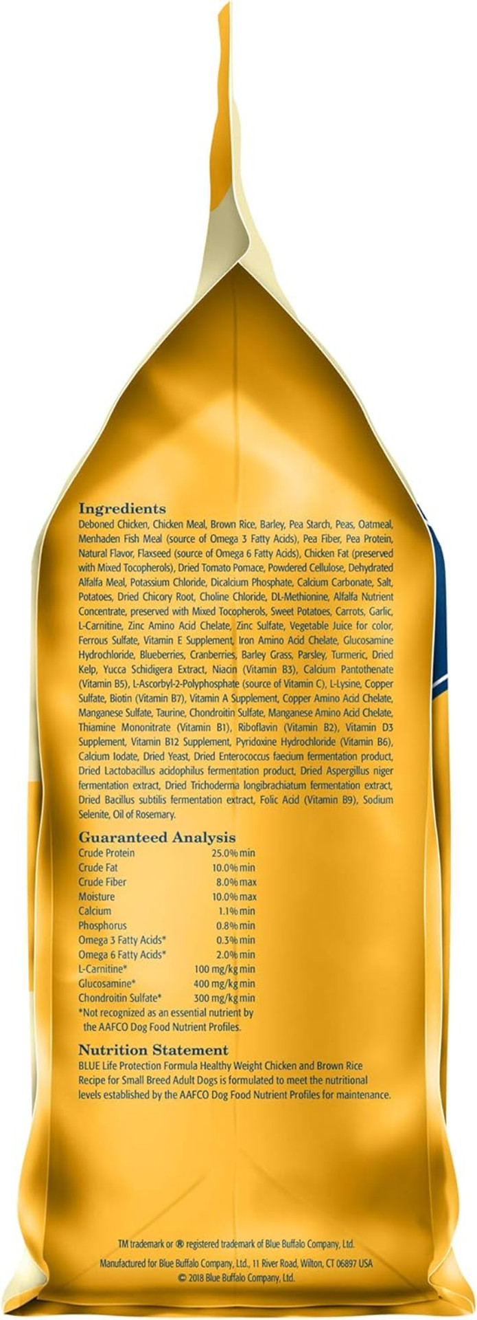 Blue Buffalo Life Protection Formula Natural Adult Small Breed Healthy Weight Dry Dog Food, Chicken And Brown Rice 6-Lb