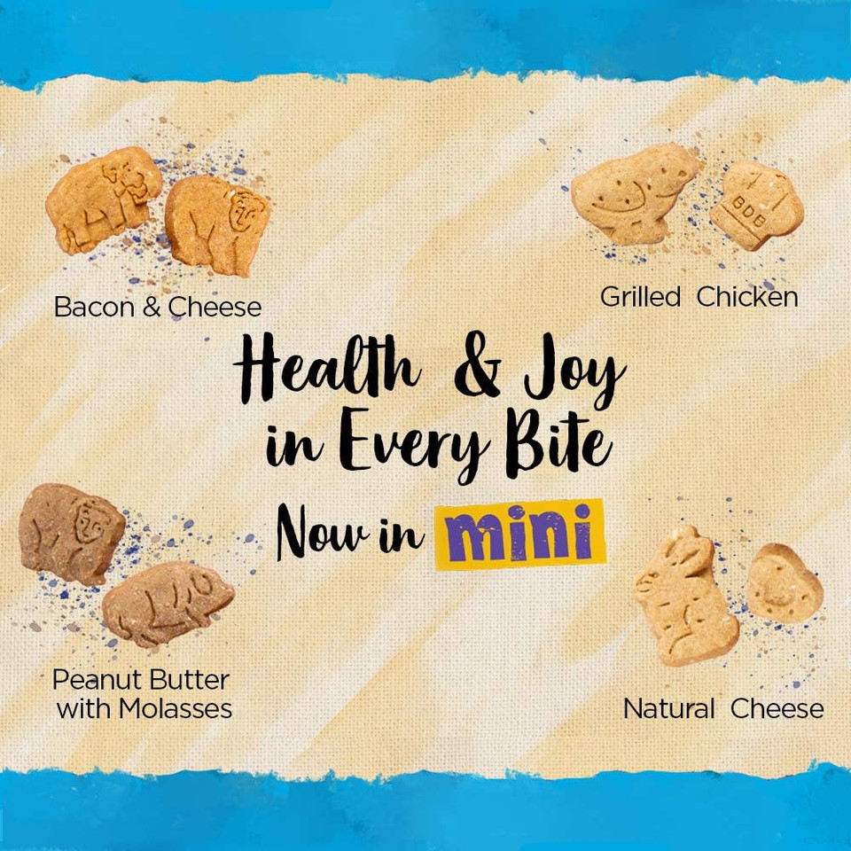 Blue Dog Bakery Natural Dog Treats, Mini Crunch, Assorted Flavors, 16.2Oz, 3 Count