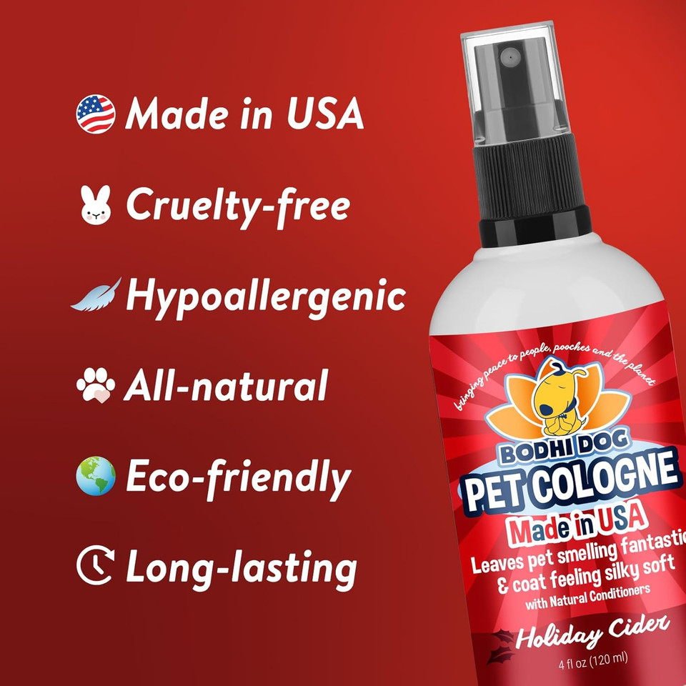 Bodhi Dog Natural Pet Cologne Bundle | 3 Holiday Scents | Holiday Cider + Pumpkin Spice + Winter Wonderland