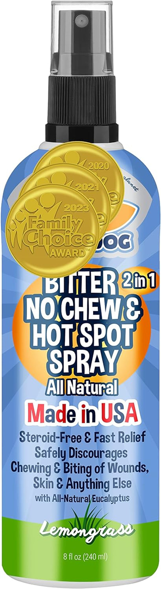 Bodhi Dog New Bitter 2 In 1 No Chew & Hot Spot Spray | Natural Anti-Chew Remedy Better Than Bitter Apple | Safe On Skin, Wounds And Most Surfaces | Made In Usa (8 Fl Oz)