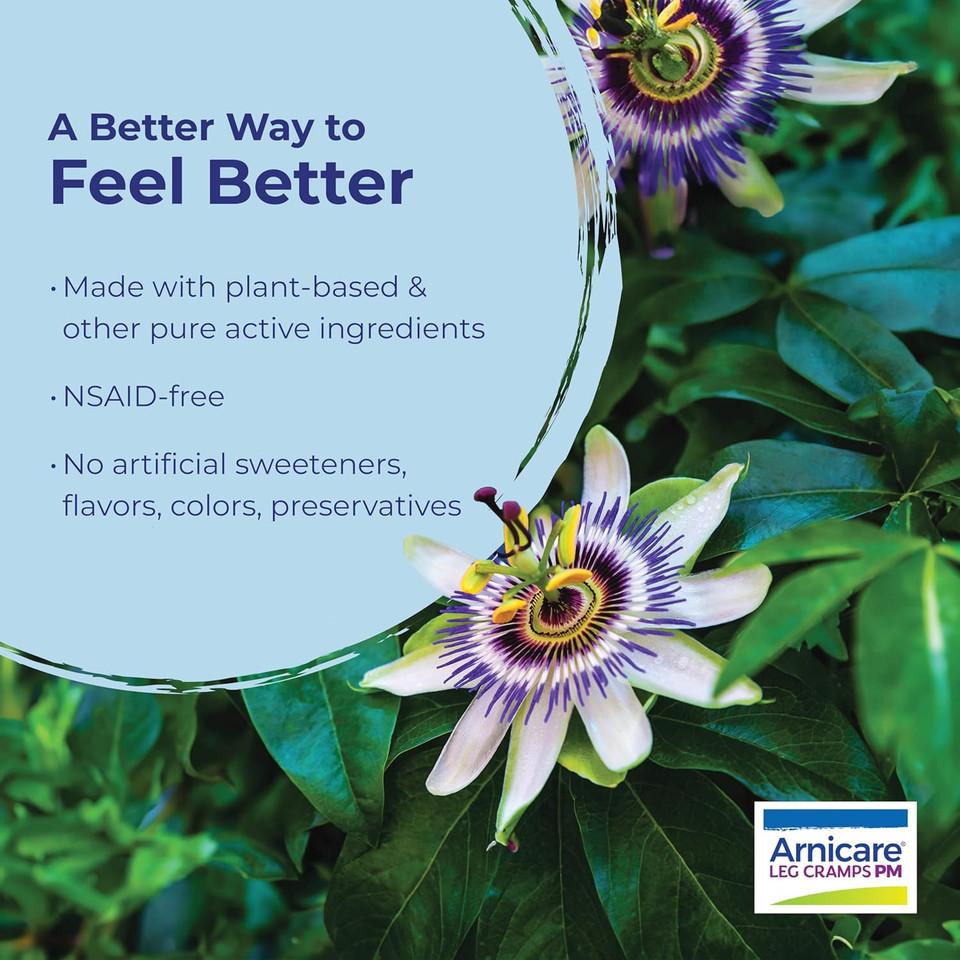 Boiron Arnicare Leg Cramps Pm For Nighttime Relief From Cramping And Stiffness In Feet Or Calves - 60 Tablets