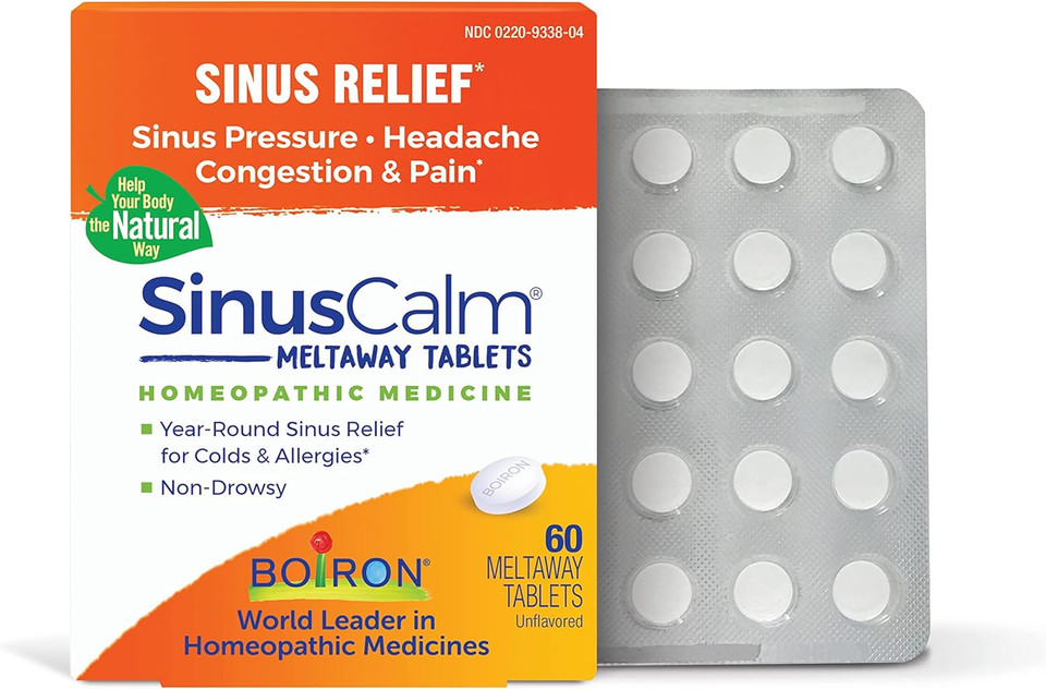 Boiron Sinuscalm Tablets For Sinus Pain Relief, Runny Nose, Congestion, Sinus Pressure, Headache - 60 Count Boiron Sinuscalm Tablets For Sinus Pain Relief, Runny Nose, Congestion, Sinus Pressure, Headache - 60 Count