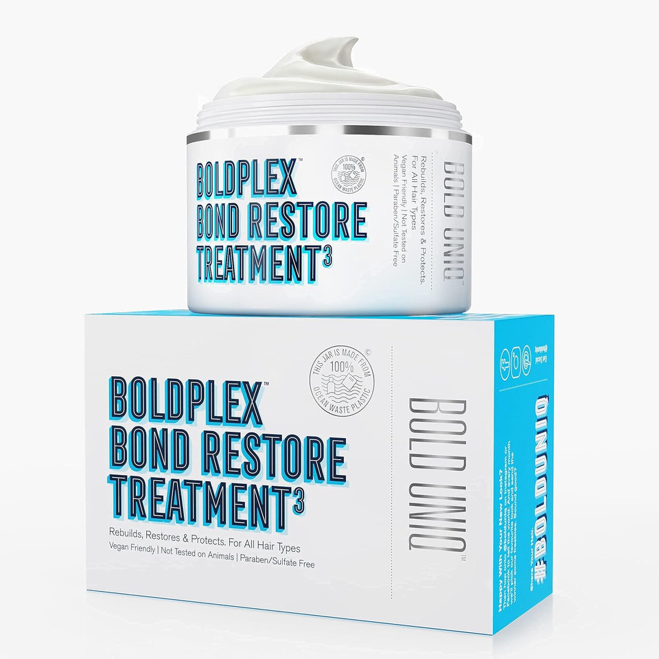 Bold Uniq Purple Shampoo & Boldplex 3 Bond Repair Hair Treatment Bundle - Revitalizes Bleached, Damaged Hair. Eliminates Brassy Yellow Tones. Paraben & Sulfate-Free, Vegan & Cruelty-Free
