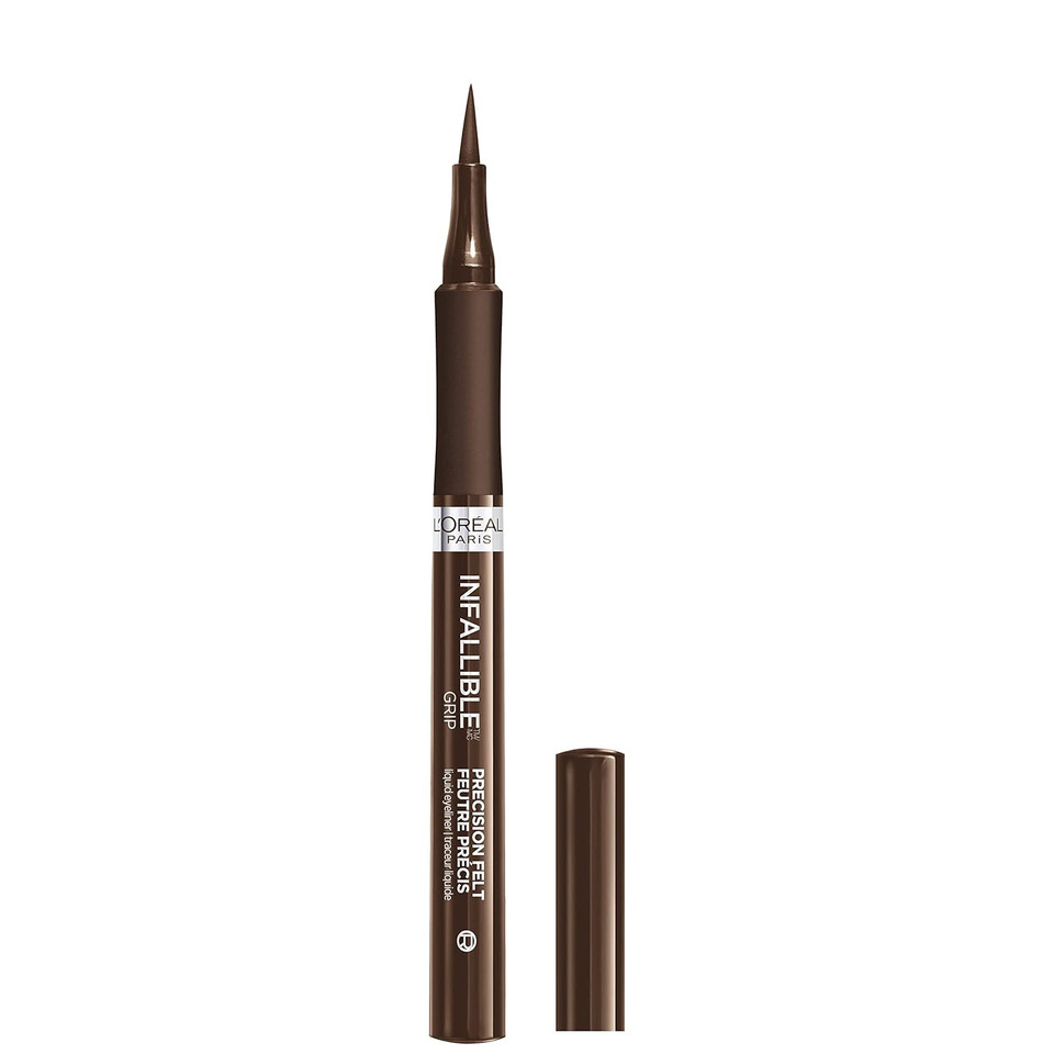 Lã¢ÂOrã£Â©Al Paris Lã¢ÂOreal Paris Makeup Infallible Grip Precision Felt Eyeliner, Smudge Resistant, Long Lasting Waterproof Eyeliner, Brown, Brown, 0.03 Fl Ozbrown, Brown