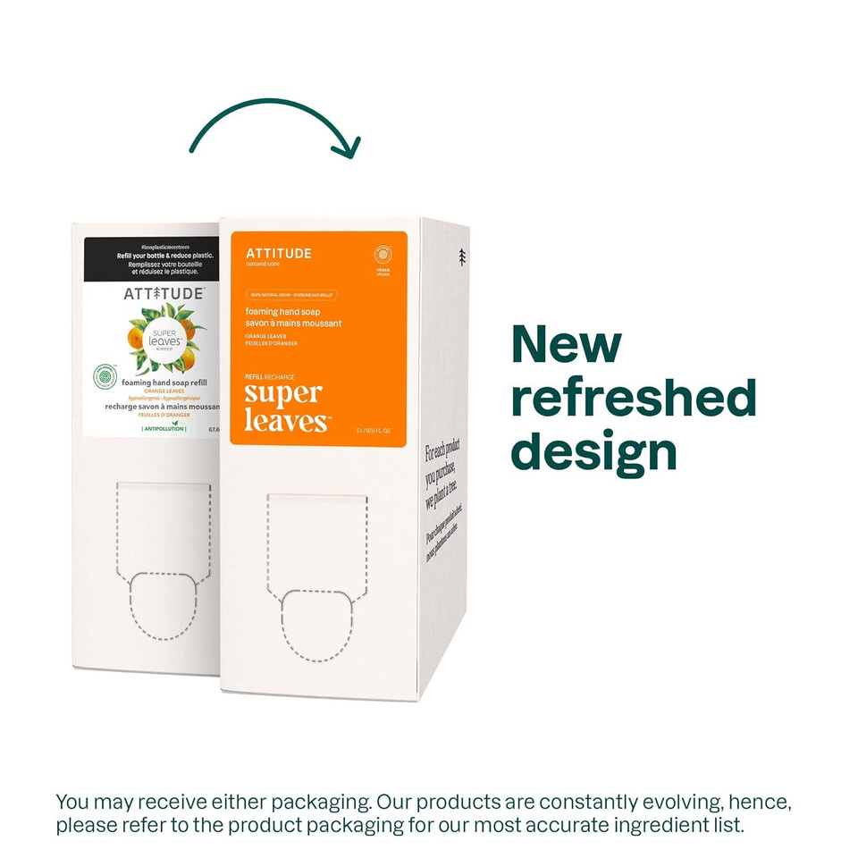 Bundle Of Attitude Liquid Hand Soap, Ewg Verified, Plant And Mineral-Based, Vegan Personal Care Products, Red Vine Leaves, 16 Fl Oz + Olive Leaves, 16 Fl Oz