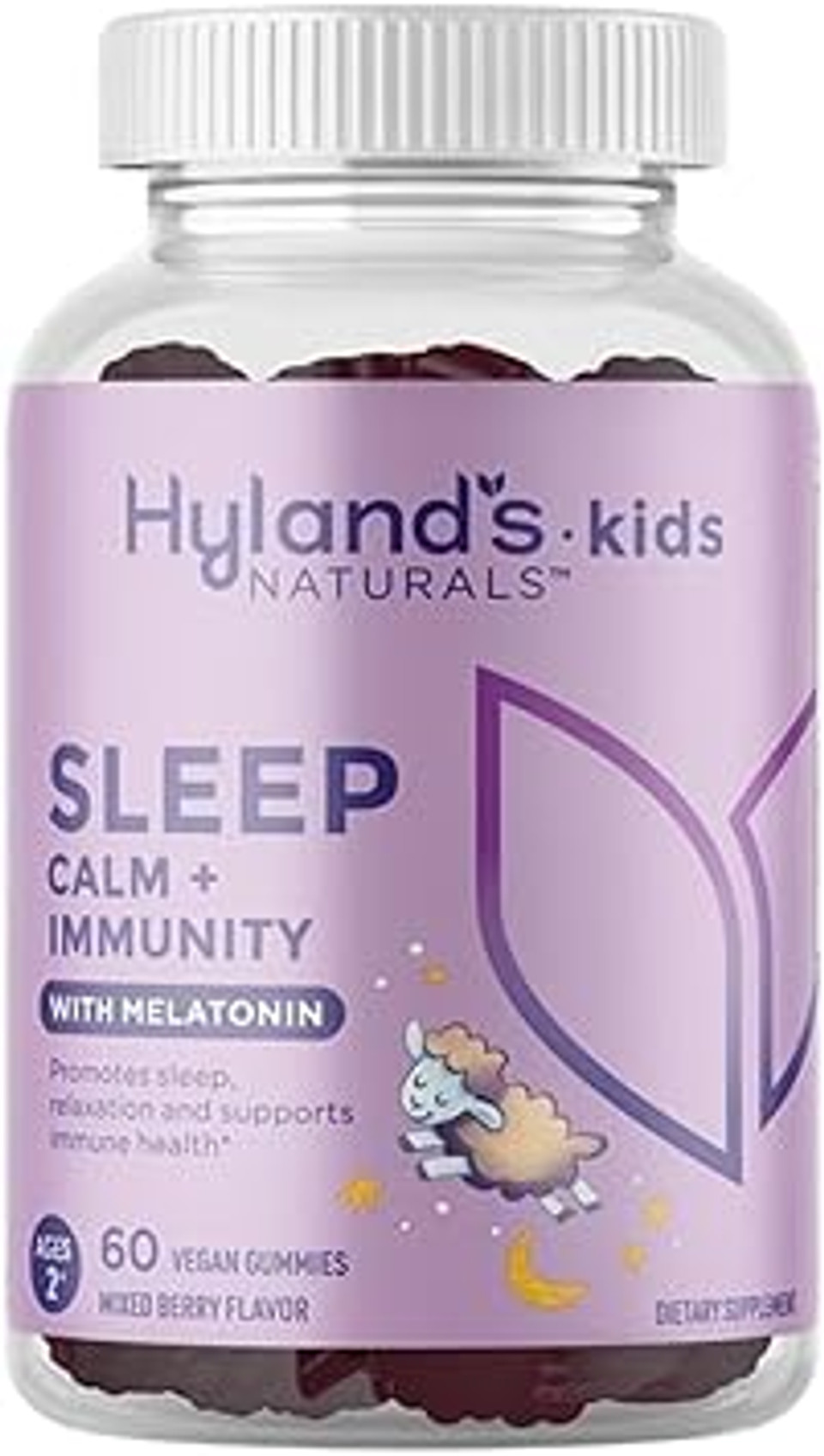 Bundle Of Hylandã¢ÂS Kids Cough & Mucus Day & Night Combo Pack, Syrup Cough Medicine For Ages 2-12, Grape + Sleep, Calm + Immunity, With Melatonin, Chamomile & Elderberry, 60 Vegan Gummies