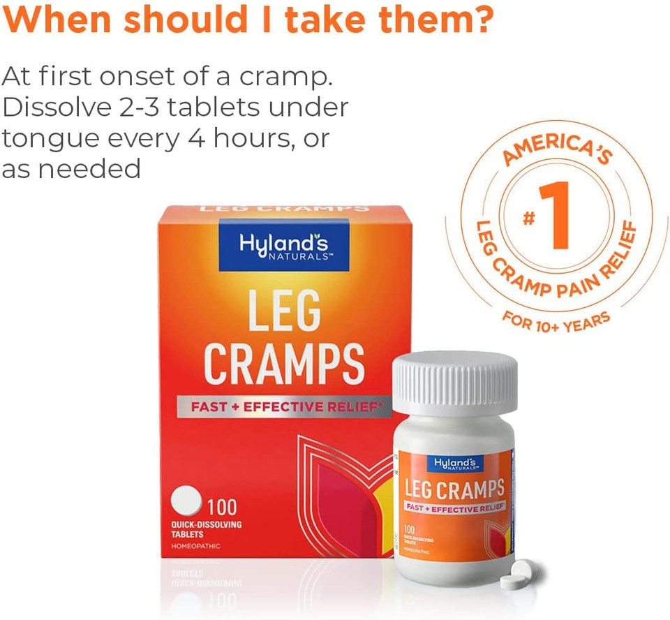 Bundle Of Hyland'S Leg Cramps Ointment, Arnica Pain Relief Gel, Natural Relief Of Calf, Leg & Foot Cramp, 2.5 Oz + Leg Cramp Tablets, Natural Relief Of Calf, Leg & Foot Cramp, 100 Count