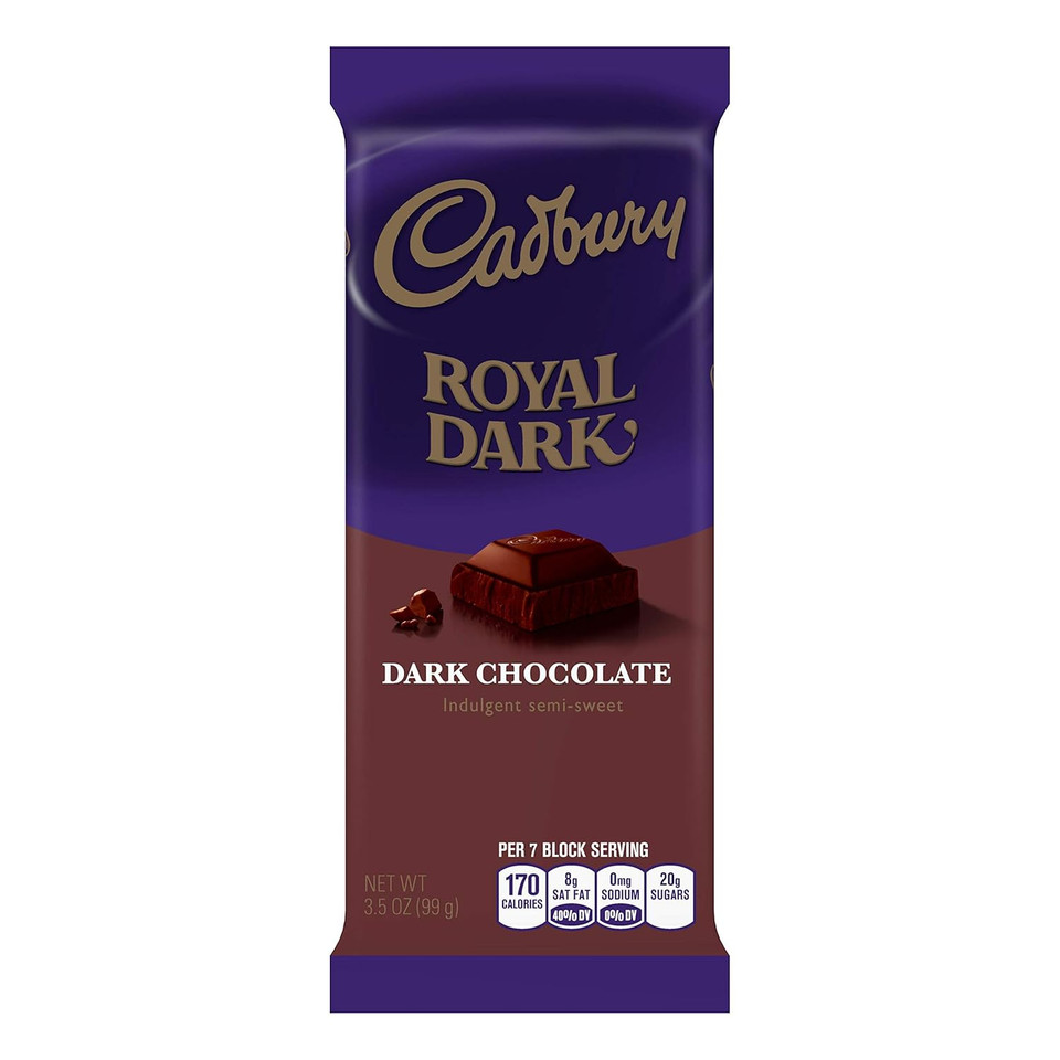 Cadbury Royal Dark Dark Chocolate Candy Bars, 3.5 Oz (14 Count)