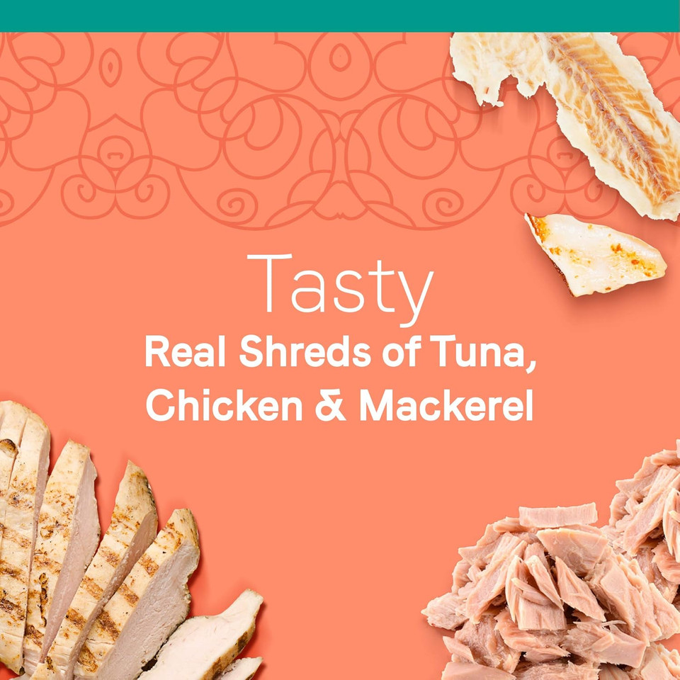 Canidae Adore Premium Wet Cat Food Bundle, 2.46 Ounce (Pack Of 48), Shreds With Tuna, Chicken And Mackerel In Broth, Morsels With Sardine And Mackerel In Broth, Grain Free