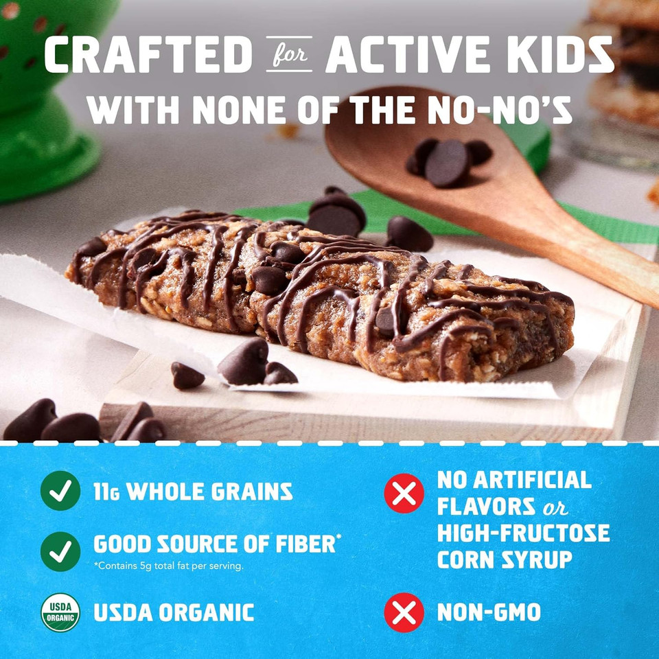Clif Kid Zbar - Chocolate Chip - Soft Baked Whole Grain Snack Bars & Protein - Chocolate Chip - Crispy Whole Grain Snack Bars - Made With Organic Oats - Non-Gmo - 5G Protein - 1.27 Oz. (15 Pack)