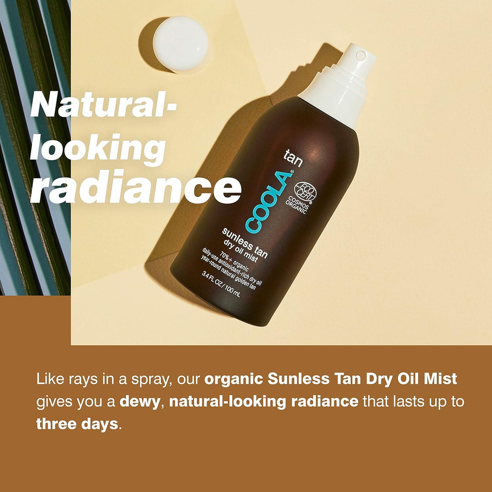Coola Organic Sunless Self Tanner Dry Oil Mist, Dermatologist Tested Anti-Aging Skin Care, Vegan And Non-Gmo, Piã£Â±A Colada, 3.4 Fl Oz