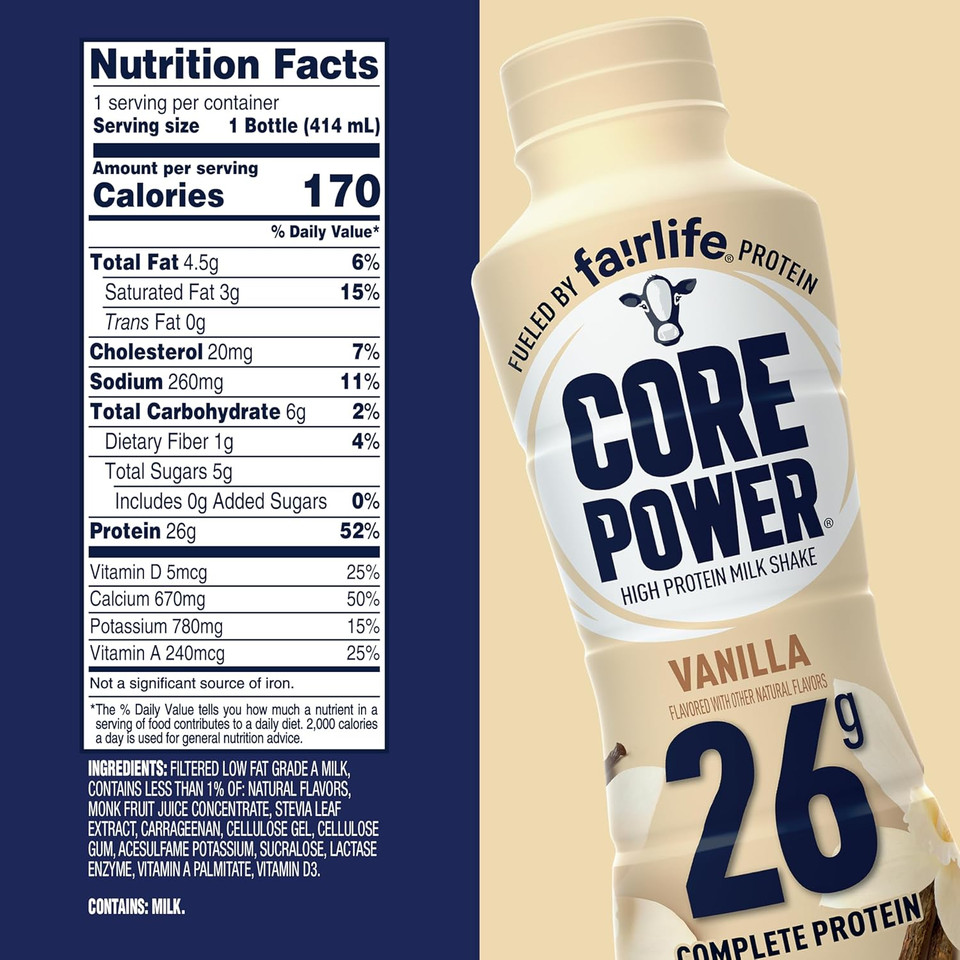 Core Power High Protein (26G) Shake, Strawberry Banana, 14 Fl Oz