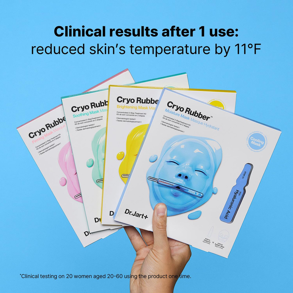 Dr.Jart+ Cryo Rubber Brightening Face Mask | Korean Skin Care, 1.41 Ounce