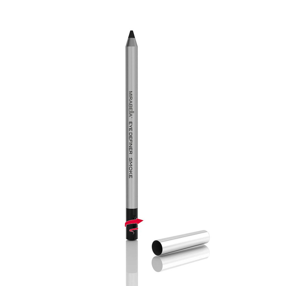 Mirabella Eyeliner Pencil, Eye Definer (Smoke) - Retractable & Water-Resistant Colored Eye-Liner With Built-In Sharpener - Long-Lasting & Blendable Creamy Eye Makeup - Paraben-Free & Gluten-Freesmoke