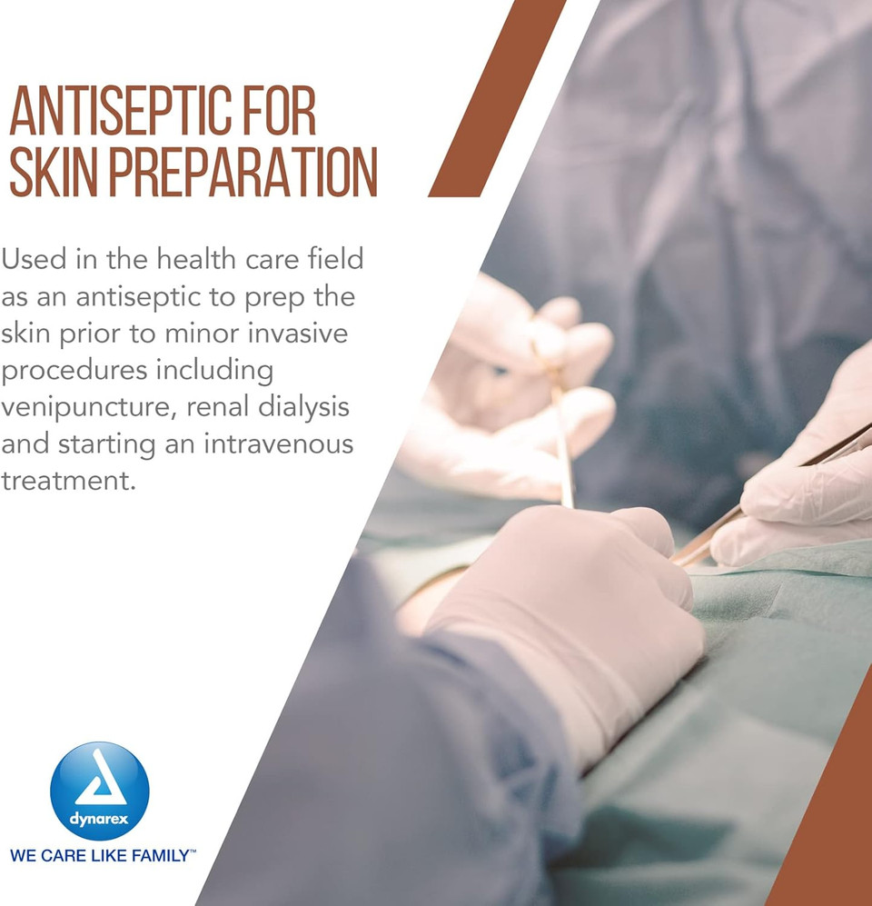 Dynarex Povidone-Iodine Prep Solution, Antiseptic Solution For Skin And Mucosa, Ideal For Surgical Site Preparation, Contains Povidone Iodine 10%,1 Case Of 24 8 Fl. Oz. Povidone-Iodine Bottles