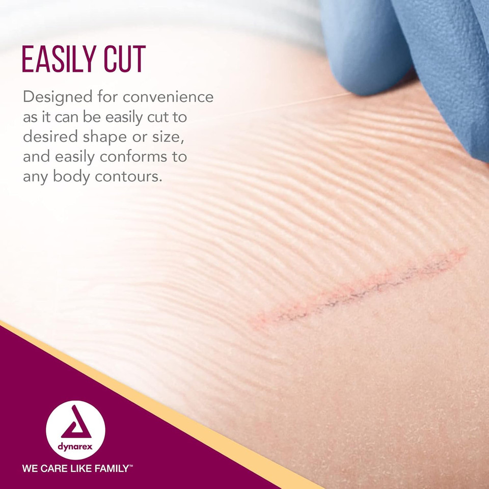 Dynarex View Guard Transparent Film Dressing Rolls, Non-Sterile Transparent Film Dressing That Protects Minor Wounds And Easily Conforms To Body Contours, 8" X 11 Yds., 1 Box Of 12 Dressing Rolls