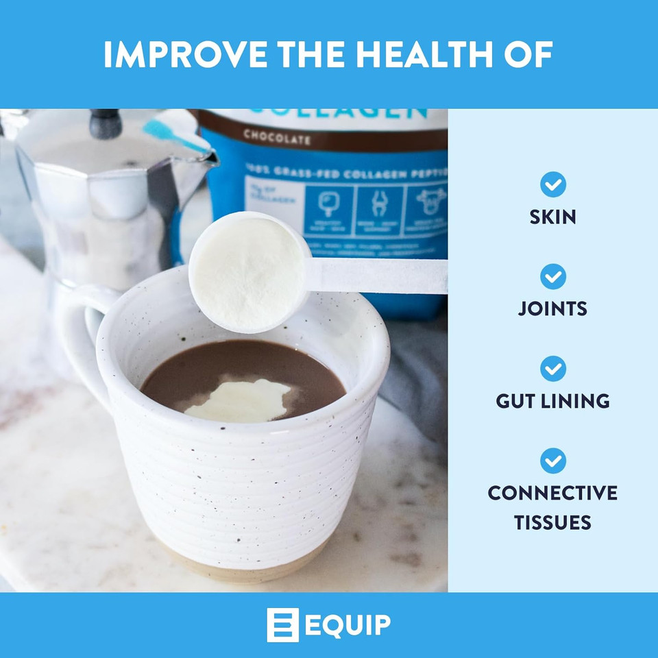 Equip Foods Collagen Powder Chocolate & Core Colostrum Powder