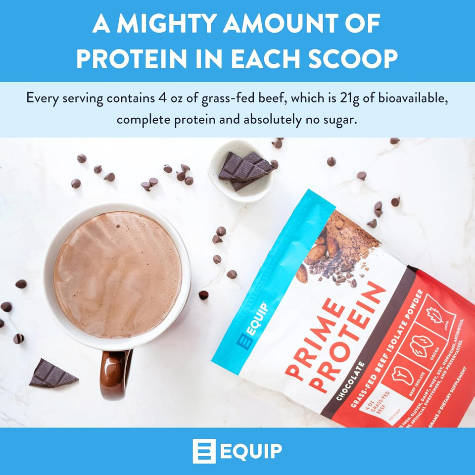 Equip Foods Prime Protein Powder Chocolate & Prime Protein Powder Iced Coffee