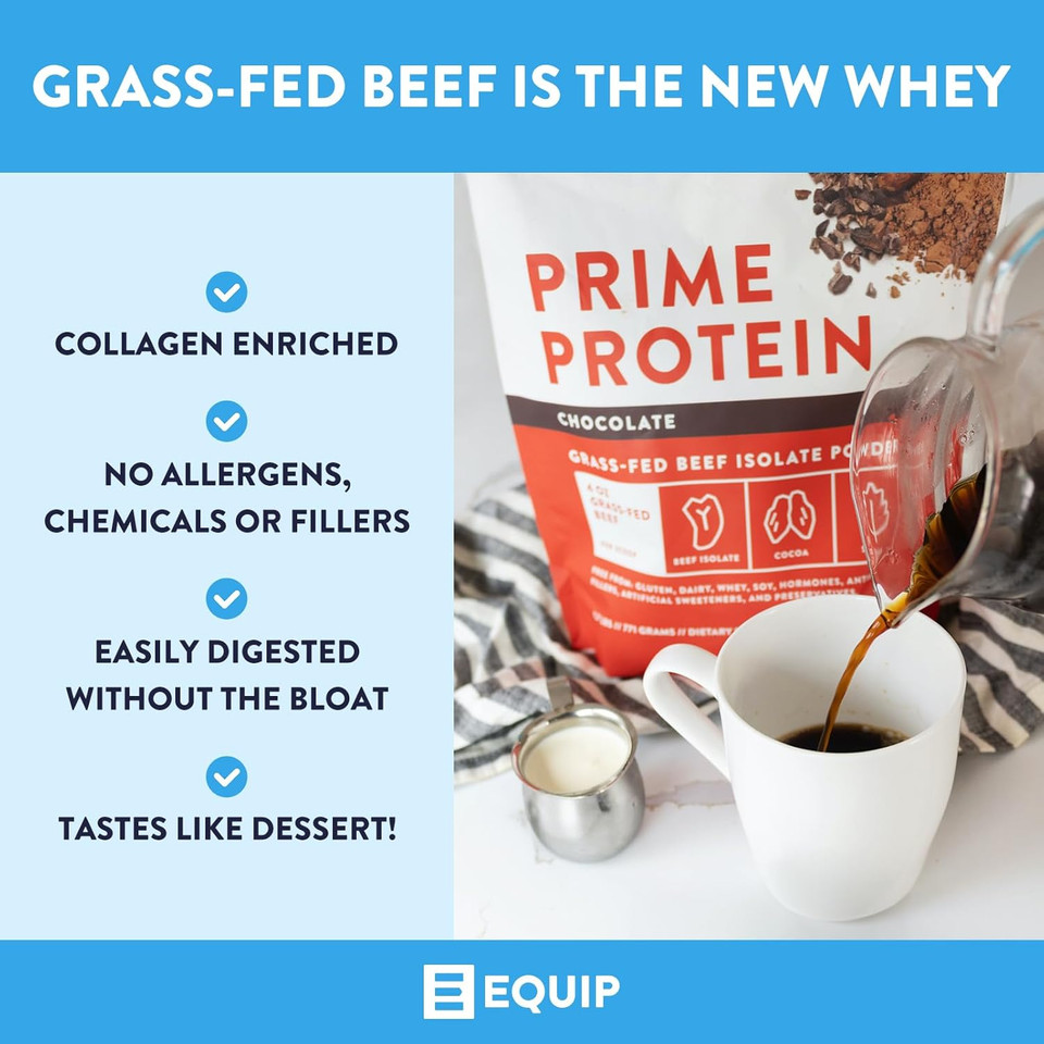 Equip Foods Prime Protein Powder Chocolate & Prime Protein Powder Iced Coffee