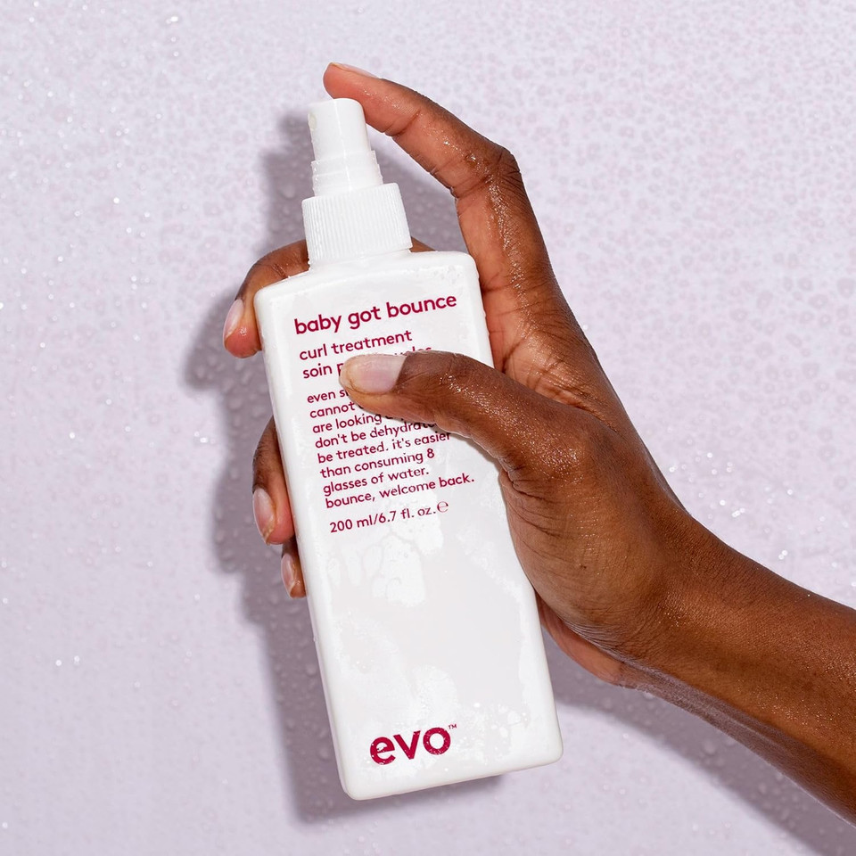 Evo Wavy Routine - Springsclean Shampoo, Baby Got Bounce Curl Treatment & Liquid Rollers - Enhances Natural Curls