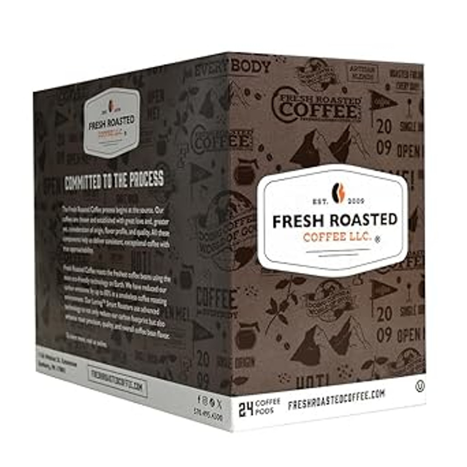 Fresh Roasted Coffee, Organic Guatemala Huehuetenango | Single Origin | Medium Roast | Mold & Mycotoxin Tested, Kosher | K-Cup Compatible | 24 Pods