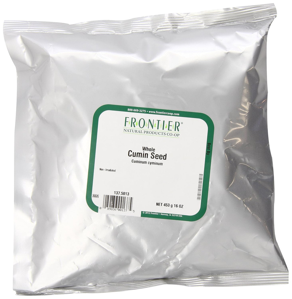 Frontier Co-Op Whole Cumin Seed, 1-Pound Bulk Bag, Rich, Warm, Complex Earthy Spice Flavor, Kosher