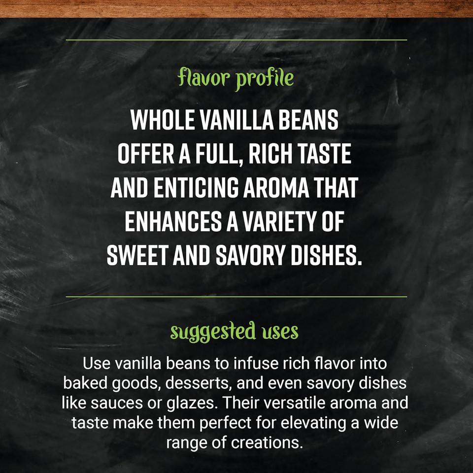 Frontier Vanilla Beans Whole, Organic, 2 Count