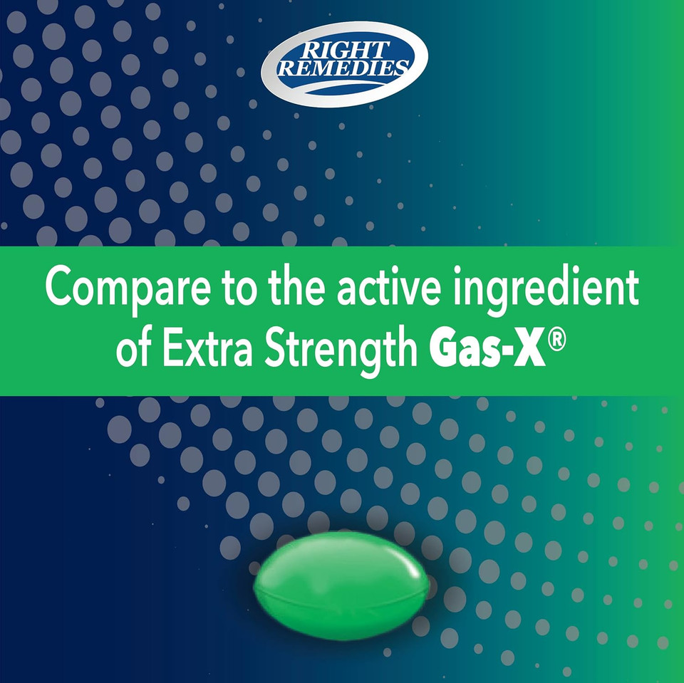 Gas Relief Extra Strength, 125Mg Simethicone (365 Softgels), Fast Relief From Gas, Bloating, Fullness, Painful Discomfort, Compare To Gas-X Extra Strength Active Ingredient