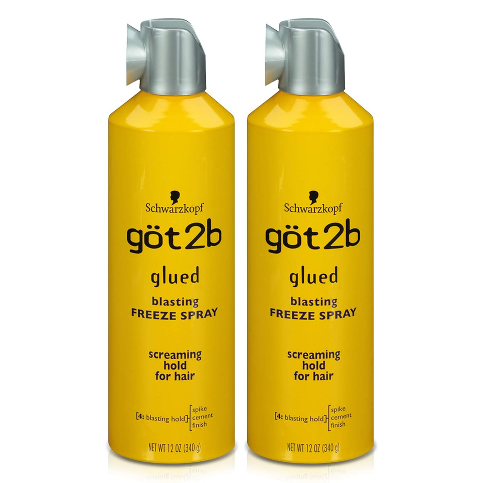Got2B Glued Blasting Freeze Hairspray, 12 Oz, Pack Of 2