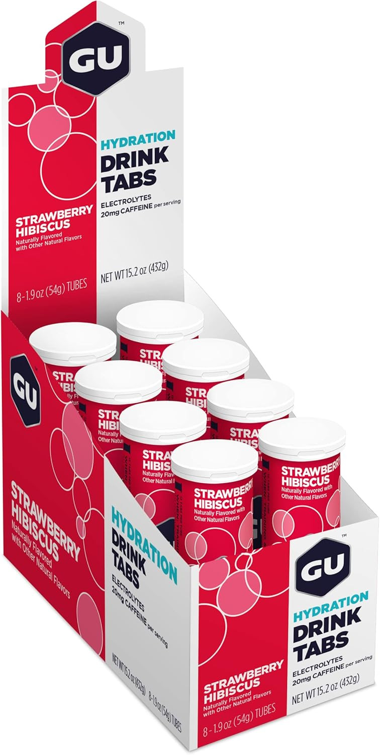 Gu Energy Hydration Electrolyte Drink Tablets, Enhanced Endurance Sports Drink For Running, Cycling, Triathlon, 4-Count(48 Servings), Tropical Citrus