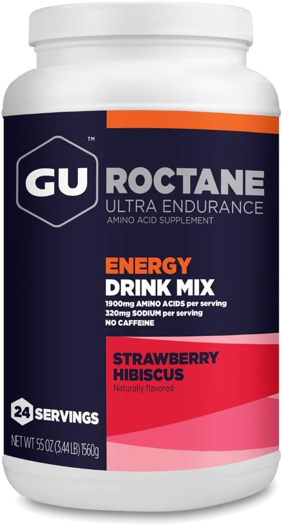 Gu Energy Roctane Ultra Endurance Energy Drink Mix, Vegan, Gluten-Free, Kosher, And Dairy-Free N-The-Go Energy For Any Workout, Strawberry Hibiscus, 3.44 Lb. Canister (24 Servings) Gu Energy Roctane Ultra Endurance Energy Drink Mix, Vegan, Gluten-Free, Kosher, And Dairy-Free N-The-Go Energy For Any Workout, Strawberry Hibiscus, 3.44 Lb. Canister (24 Servings)