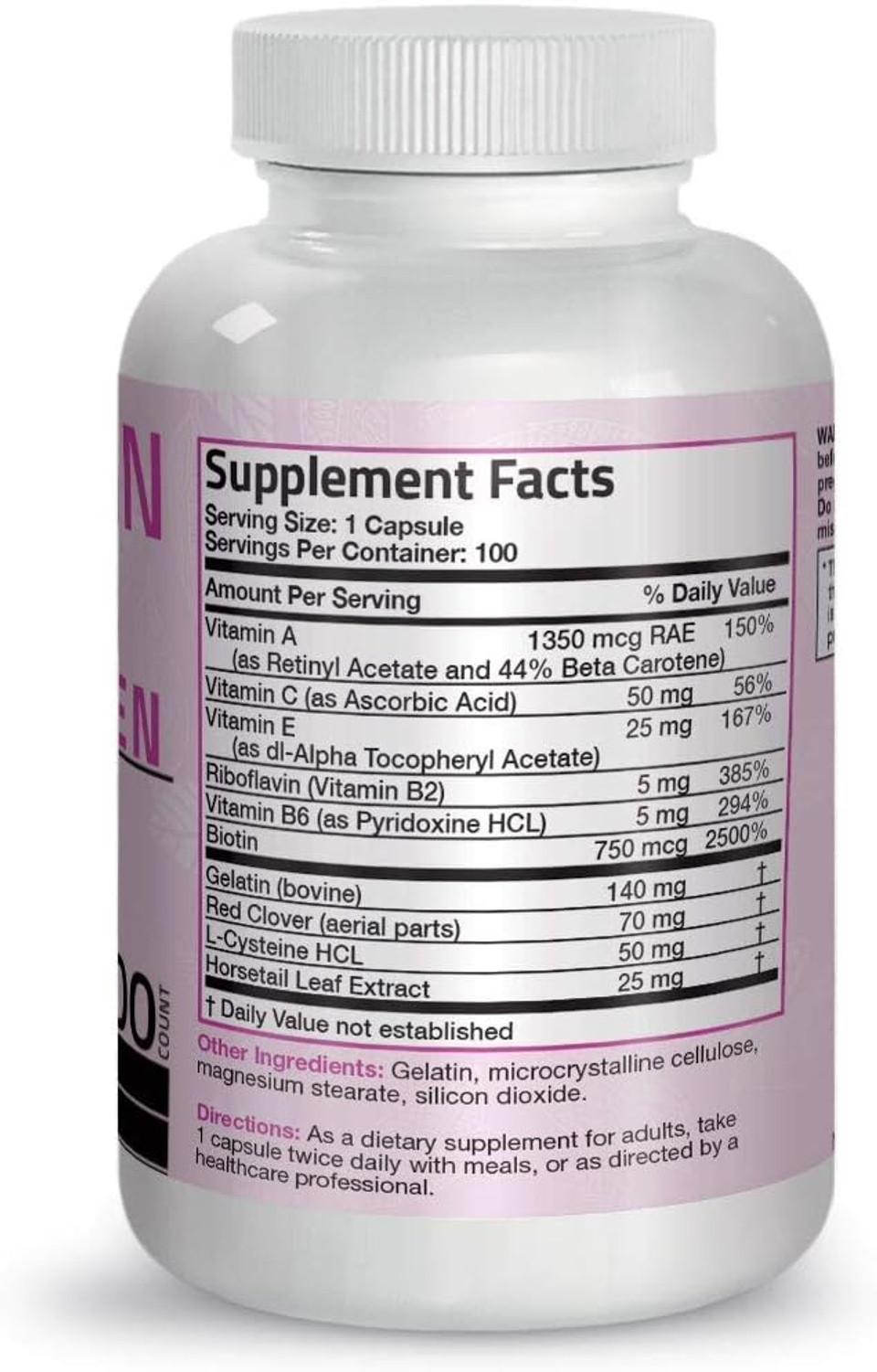 Hair, Skin & Nails With Biotin Extra Strength Vitamin Supplement For Women + Ultra Biotin 10,000 Mcg