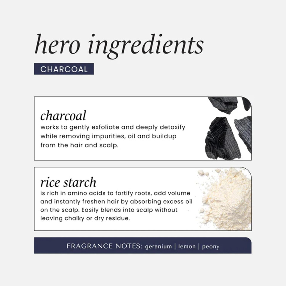 Hask Charcoal Clarifying Dry Shampoo For All Hair Types, Aluminum Free, No Sulfates, Parabens, Phthalates, Gluten Or Artificial Colors - 4.3Oz