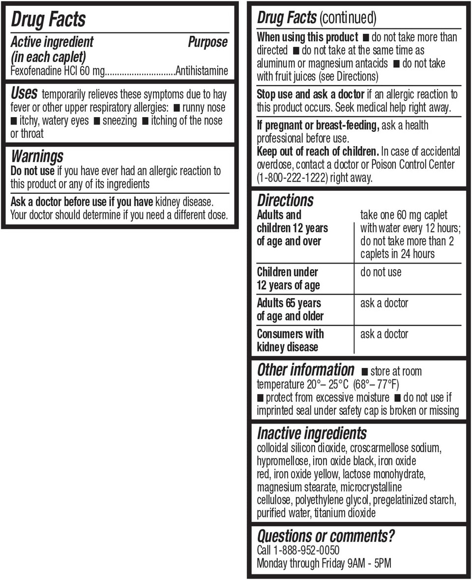 Healtha2Zã¢Â® Fexofenadine Hydrochloride 60Mg | 12-Hour Antihistamine For Allergy Relief | Non-Drowsy (120 Counts (Pack Of 1))