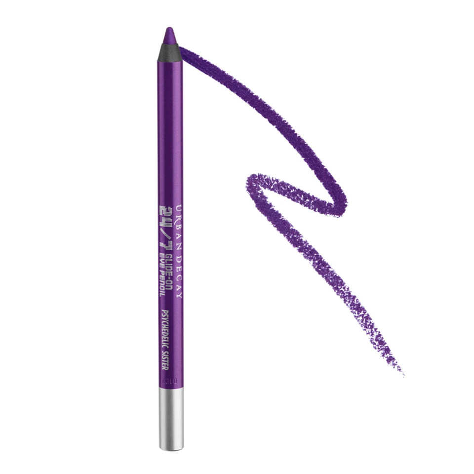 Urban Decay 24/7 Glide-On Waterproof Eyeliner Pencil - Long-Lasting, Ultra-Creamy & Blendable Formula - Sharpenable Tippsychedelic Sister (Bright Purple Cream)